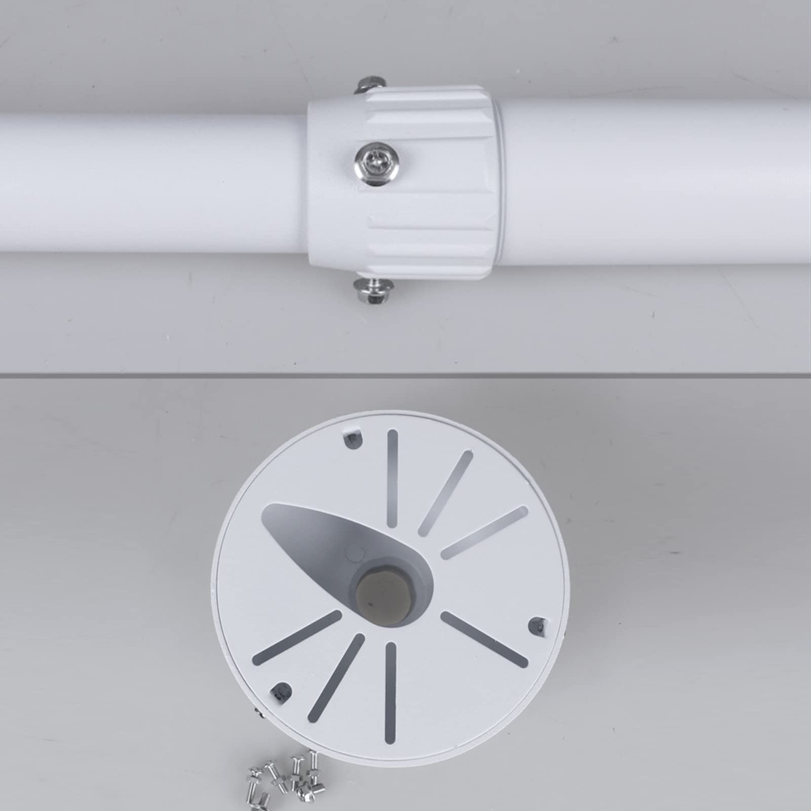 WiTi Base 6 Pulgadas Extensible Soporte Montaje Poste para Cámaras IP Circuito Cerrado Televisión,40CM-60CM Poste Montaje Ajustable para el Sistema Cámaras Vigilancia Seguridad,Metal Sólido