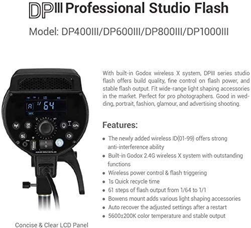 GODOX DP1000IIIスタジオフラッシュ　ゴドックス Amazon.com : GODOX DP1000III Professional Studio Flash 1s