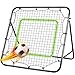 HeGeed リバウンドネット ブラック ネット100cm*103cm 練習ネット練習用トレーニング バウンスネット 反発ネット 外野トレーナー サッカーゴール 五面バッティング 野球 テニス ホッケー ラクロス ハンドボール 個人練習用具 ミニゲーム 対戦 自主練習 家族 子供 五面サッカー ミニゲーム トーナメント屋内外打席