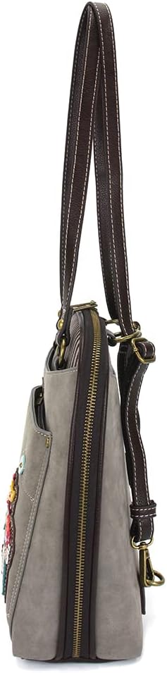 CHALA Handbags Convertible Mini Backpack Purse and Double Fold Wallet Bundle, Multi-Color (Bicycle Backpack and Wallet Combo)