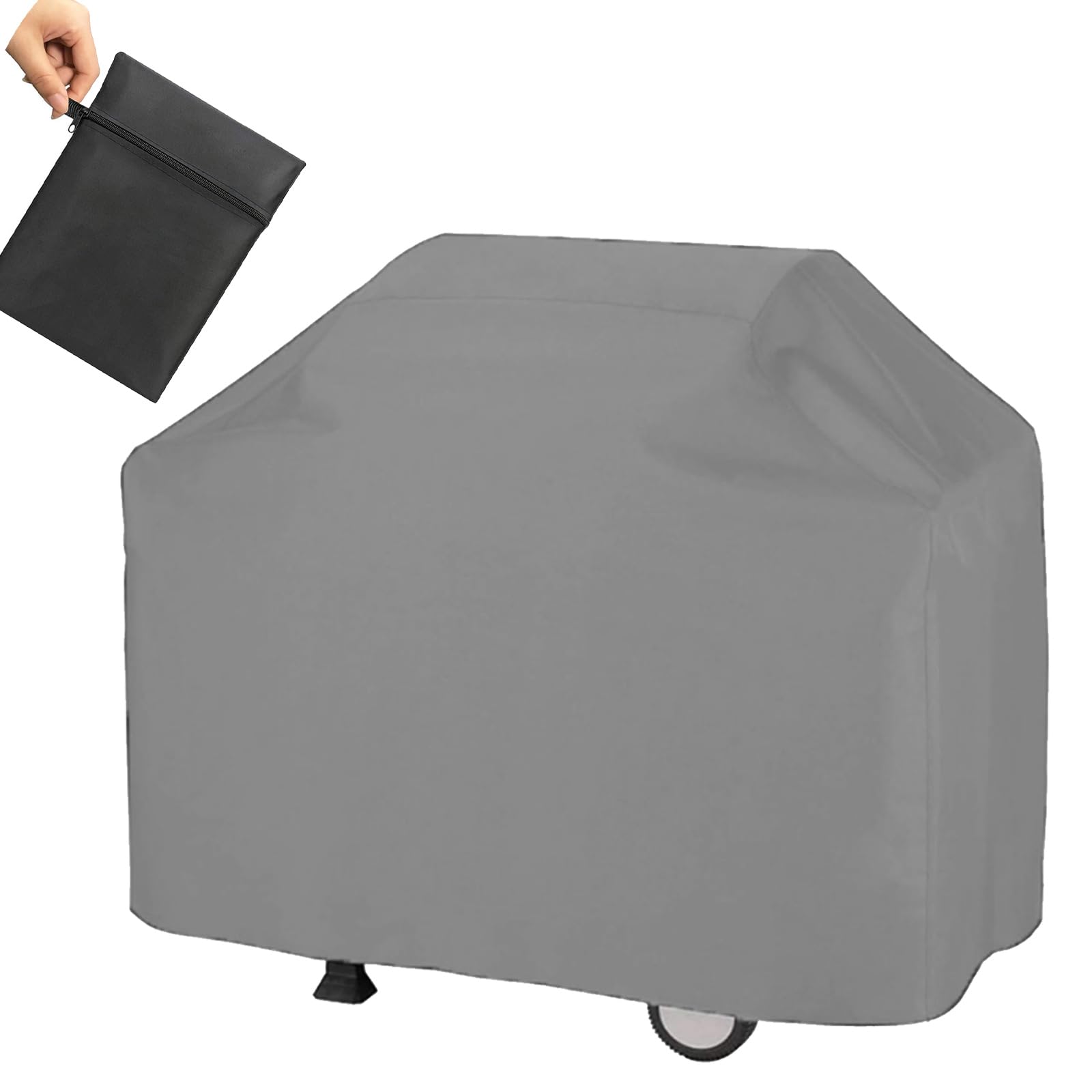 Crysterris Grey Waterproof Cover For Outdoor Grill, Barbecue Covers Protective Heavy Duty 210D Oxford For Indoor And Outdoor Windproof Bbq Protection Cover With Storage Bag(Size:100*60*150Cm,Color:grey)