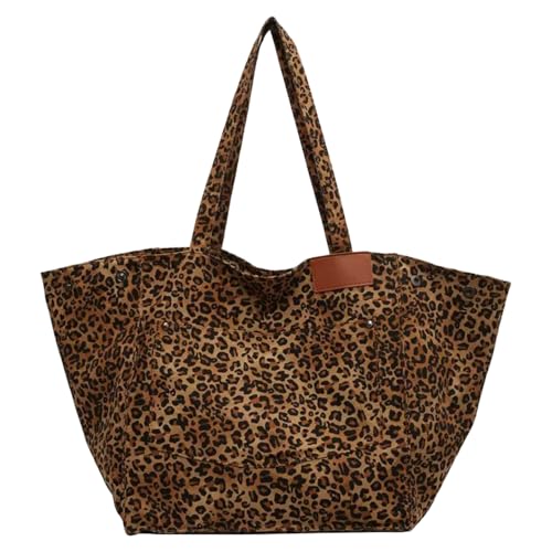 Leopard Print Hobo Bag-Large Capacity Slouch Tote for Women,Perfect for Travel,Stylish Shoulder Bag for Daily Use
