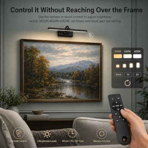 Image of AIFEI Picture Lights for Wall: Rechargeable, True-to-Life Colors