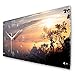 Produktbild Kreative Feder Sonnenaufgang Luxus Designer Wanduhr Funkuhr aus Schiefer *Made in Germany leise ohne Ticken 50cm x 25cm WS354FL (leises Funkuhrwerk)