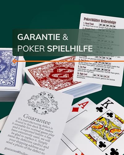 Bullets Playing Cards, 2X 54 Plastik Pokerkarten, Doppelpack, 2 Eckzeichen, Jumbo-Index, Wasserfest, Spielkarten – Bild 7