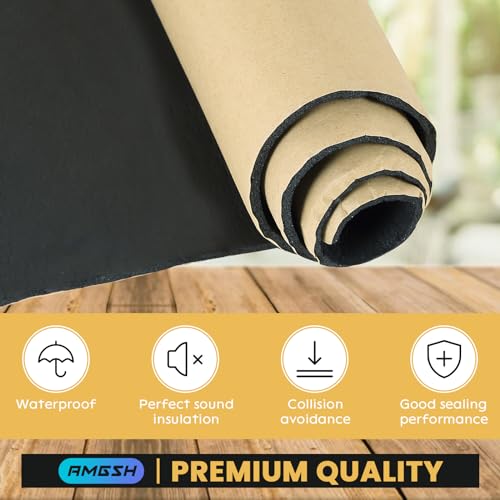 Image of Sponge Neoprene with Adhesive Foam Rubber Sheet 1 /8 inch Thick X 12 inch Wide X 24 inch Long, Padding Gaskets,Crafts for Weather proofing or Stripping DIY Gasket or Sealing Material