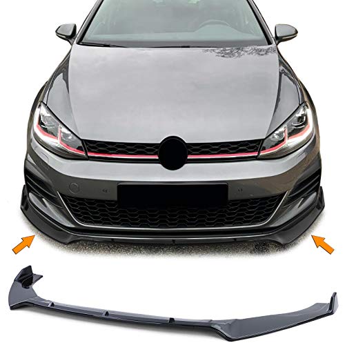 Front Spoilerlippe Schwarz mit ABE für VW Golf 7 GTI Limousine 12-21