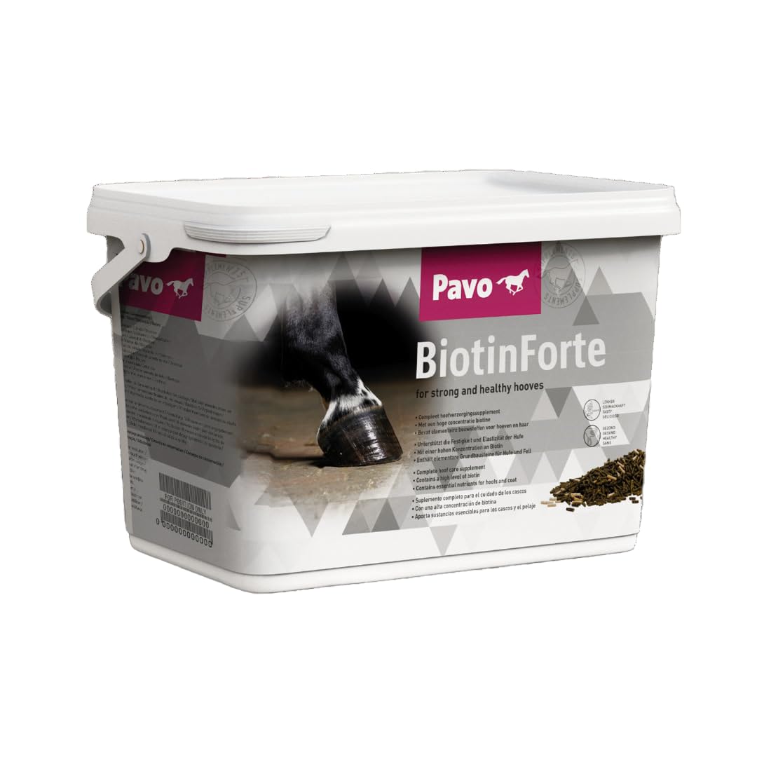 Pavo BiotinForte 3KG | Hufpflege Pferd | Biotin, Zink, Kupfer & Aminosäuren | Starke Hufe, glänzendes Fell & gesundes Bindegewebe