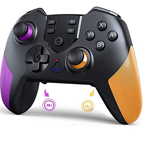 Switch コントローラー 無線 「2023年NEWモデル」すいっち コントローラー マクロ機能 背面ボタン付き Bluetooth接続 6軸ジャイロセンサー搭載 TURBO連射 HD振動 高耐久ボタン 反応速い 遅延なし スイッチ コントローラー