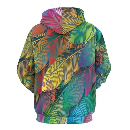 Sweat à capuche plumes de couleur pour en finir avec les pulls ternes