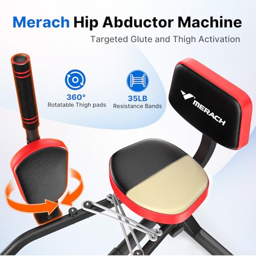 Merach Hip Abductor Machine for Home Gym 330 LBS, Glute Machine for Womens - image 5