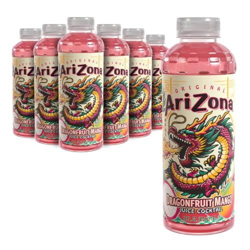 Image of AriZona Dragon Fruit Mango - Fruit Juice Cocktail - 16 Fl Oz (Pack of 12)