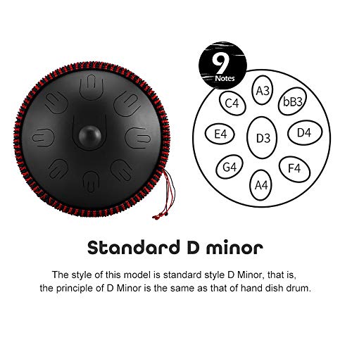 Steel Tongue Drum 14 Inch 9 s D Key con Accesorios miniatura 2