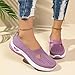Women's Orthopedic Walking Shoes,Woven Breathable Orthowalkway Womens Sneakers,Lightweight Non-Slip Arch Support Slip on Shoes Purple 42