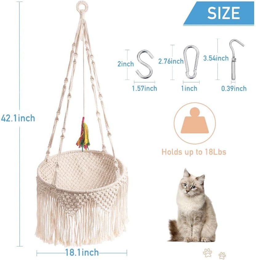 review Macramé Cat Hammock