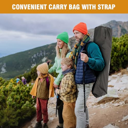 OVERMONT Klappbar Feldbett Faltbar Campingbett - Camping Bett 190 x 71 x 36 cm - bis 250kg Belastbar - 2400D Oxfordgewebe mit Seitentasche Tragetasche für Camping Garten Büro Schwarz Grau