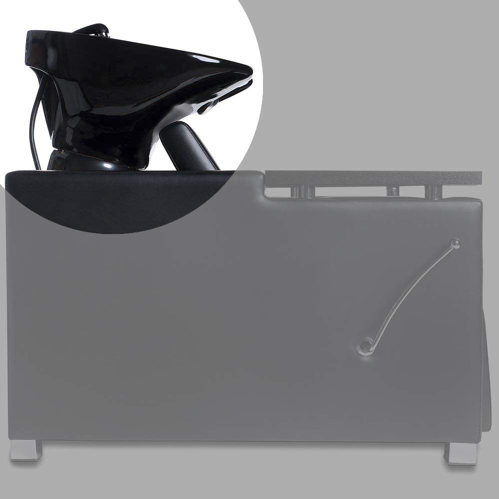 LOVECRAZY - Lavabo Desmontable para Lavacabezas de Peluquería, Lavabo Recambio para Lavacabezas de Peluquería, Modelo General (Negro)