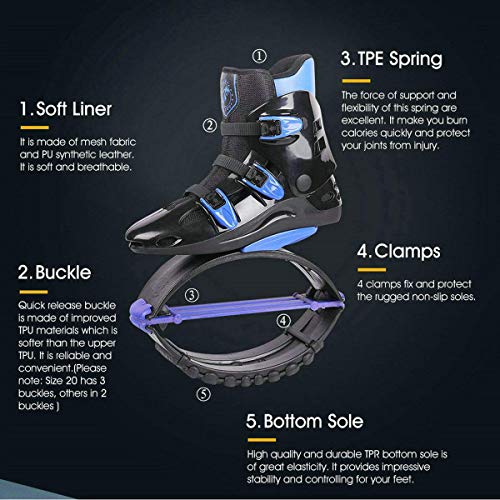 GHzzY Springschuhe - Anti-Schwerkraft-Laufstiefel für Sport-, Fitness- und Beweglichkeitstraining - Springschuh für Jugendliche, Erwachsene, Frauen und Männer,EU:36~38
