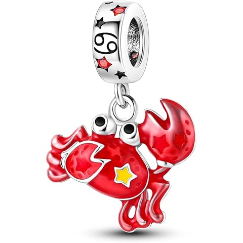 Parmuz Zodiac Sign Charms for Bracelet Necklace 925 Sterling Silver Charms 12 Constellation/Horoscope Star Dangle Birthstone Beads, Birthday Jewelry Gifts for Women Men