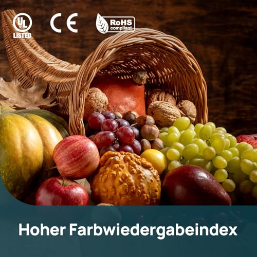 Linkind 7.3W Dimmbar E27 LED Lampe, ersetzt 60 Watt, 2700 Kelvin Warmweiß 806Lm E27 A60 Edison Birne mit 220° Abstrahlwinkel Dimmbar… – Ansicht 6