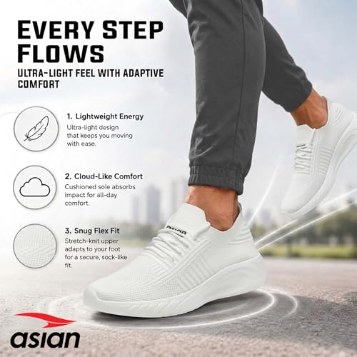 Image of ASIAN Storm-12 Men's Walking Shoes | Breathable Knit Upper, Comfort Midsole & Steady Grip Outsole