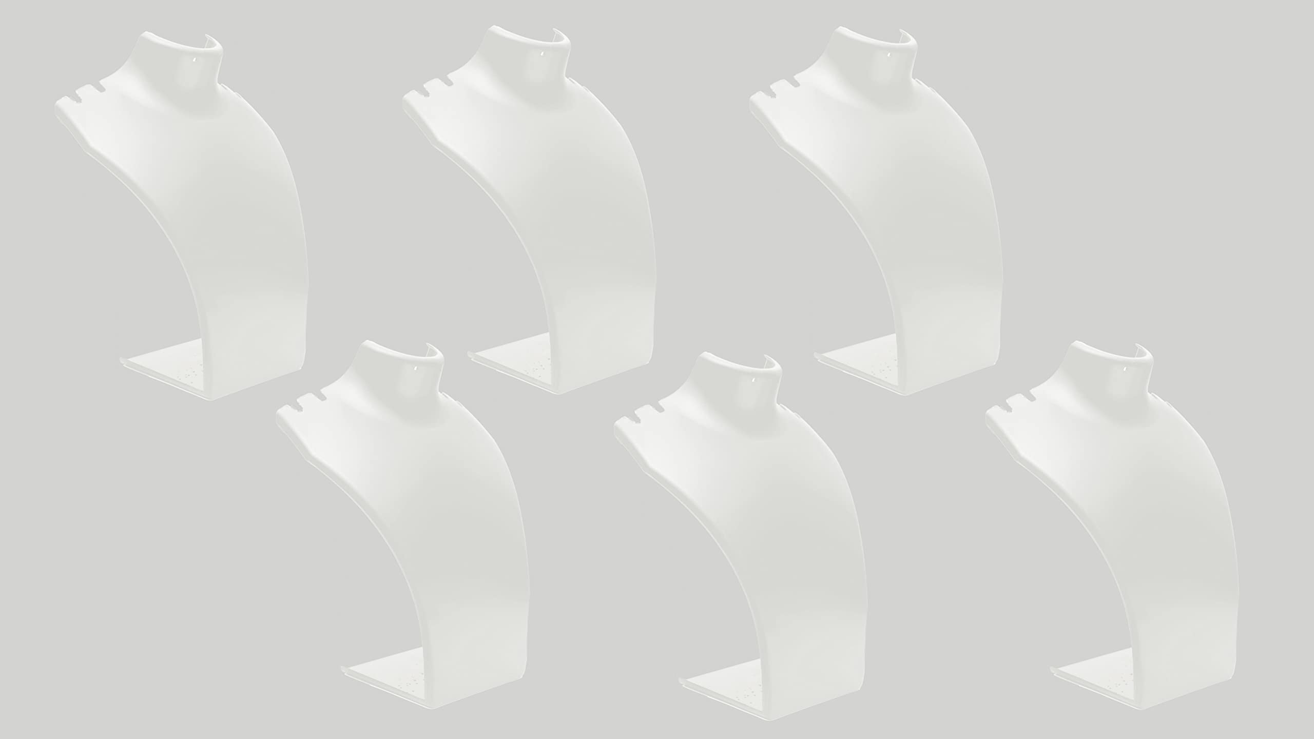 DOOR STEP SHOPPINGDOOR STEP SHOPPING Jewels Necklace Jewellery Display Stand Jewellery Organizer Jewellery Organizer (12 PCS) (08 INCH) (WHITE)