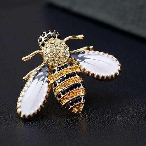 Image of 2 PIECESFashionable And Cute Oil Studded Little Bee Brooch That Can Be Decorated With Collars, Dresses, Sweaters, Scarves, And Shawls