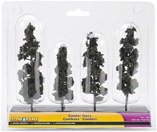 SceneARama Conifer Trees, 4-Inch To 6-Inch, 4/Pack image 2