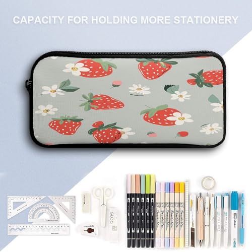 17-inch Backpack,Crossbody Lunch Bag,and Cosmetic Bags Suitable for Travel,business,casual,universal Hand Drawn Strawberry Print Travel Backpacks for Men And Women4