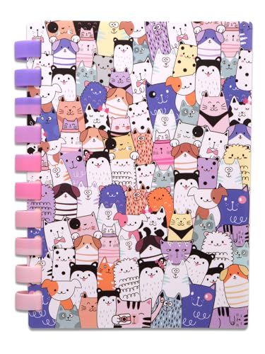 Image of DOODLE A5 Soft Wiro Refilable Notebook Diary | Soft Spiral for Comfortable Writing | 160 Ruled Pages, 80 GSM | Perfect for School, College & Office Use - Cats Maze