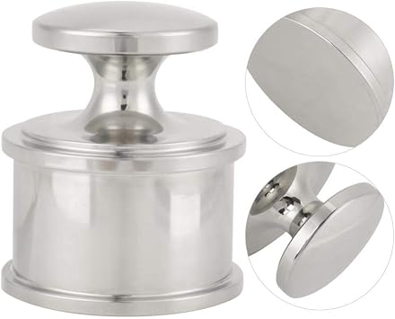 Leather Press Tools Metal Paperweight, Stainless Steel Durable Heavy Weight Silver Leather Pressed Leather Press, for Home