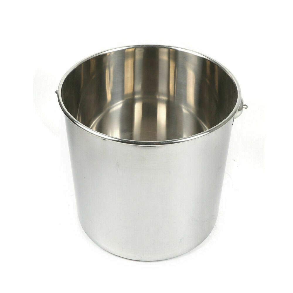 OUKANING - Cubo de acero inoxidable con tapa, 20 L