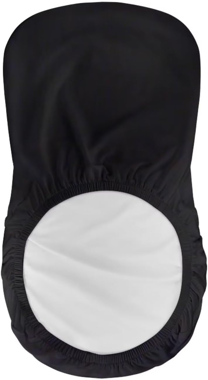 Black Bar Stool Chair Cover of 4 Slip Resistant Seat Covers Chair Cover Protecter with Low Short Back for Dining Room