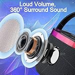 Generic-Portable-Bluetooth-Speaker-Wireless-Surround-Sound-Low-bass-Equipped-with-Bluetooth-Wireless-Microphone-Colored-LED-Lights-Bluetooth-53-Suitable-for-Home-Party-and-Outdoor-use-Black