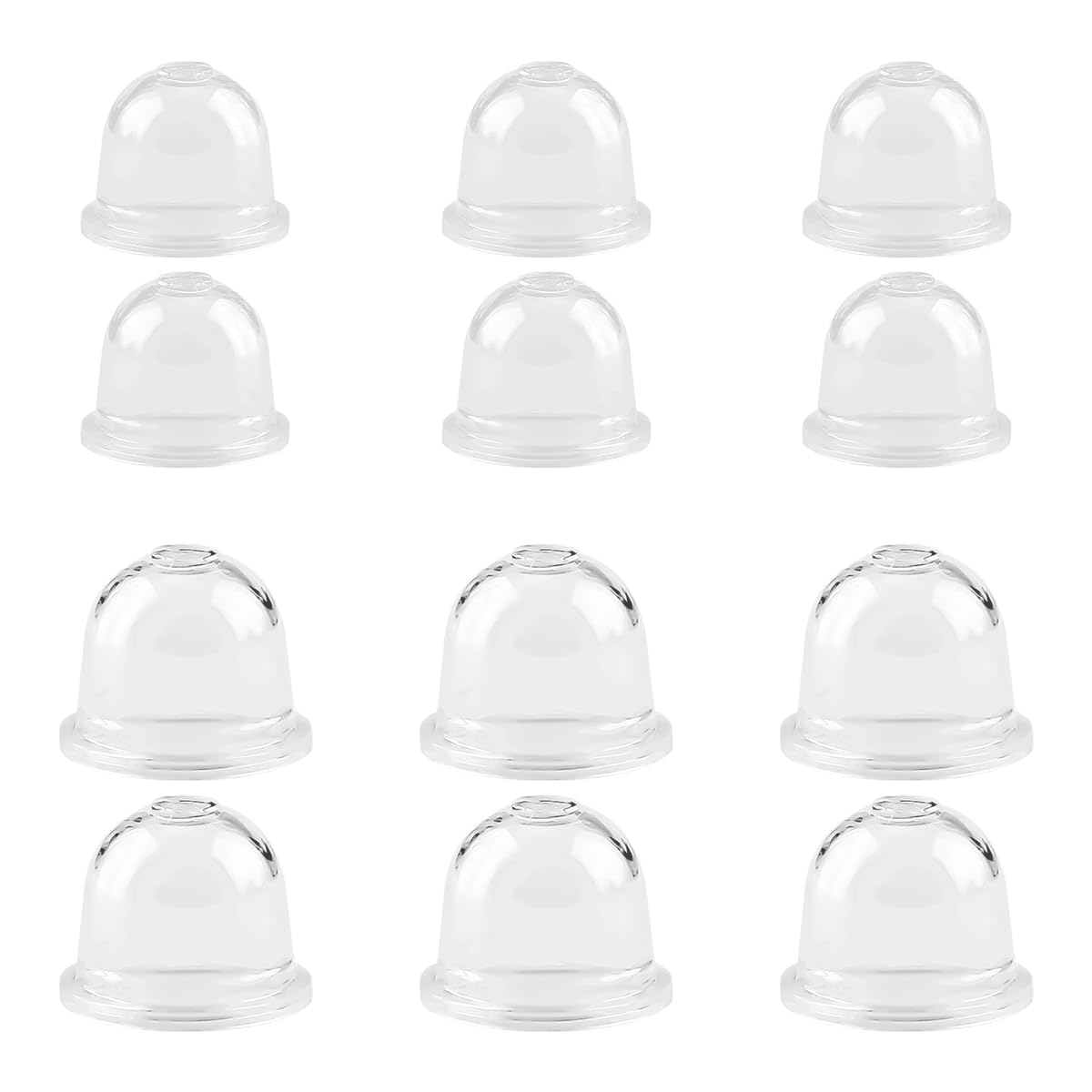 Lotsdonxia 12 Pcs Primer Bulb Kit - Universal Carburetor Pump Bulbs for Chainsaws, Trimmers, Brush Cutters, Compatible with Poulan, Craftsman, Petrol Garden Tools