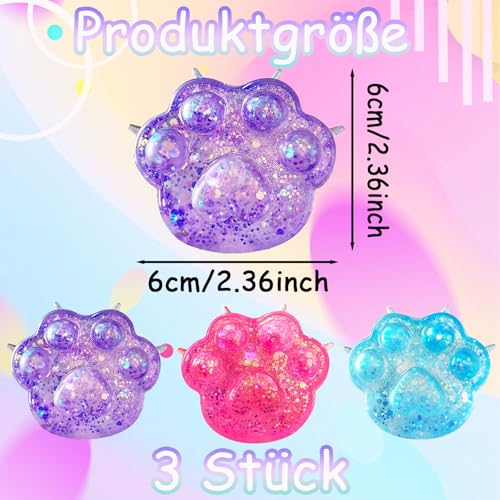 Fidget Toys,Anti Stress Spielzeug,4 Stück Elastizität Weich Stress Spielzeug Fidget Toy,Squeeze Toy Sensorik Spielzeug Stressabbau Spielzeug für 14+ Jahre Alt(Purple)