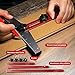 Stair Tread Template Tool, Aluminum Stair Measuring Tool with Stair Gauge Jig for Accurate Step Layout, Adjustable Stair Tread Tool for Riser, Shelf, and Drywall Projects (Red)