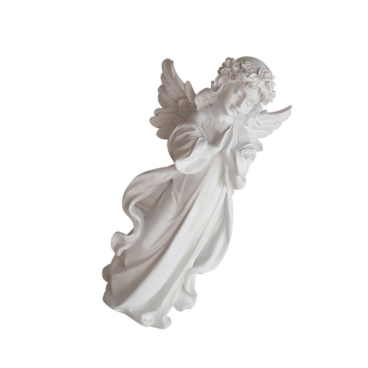 Mipcase 1pezzi Statua Angeli in Preghiera Ornamento Artistico Angelico Decorazione Scultorea per Casa e Ufficio Materiale