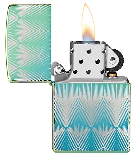 Encendedor Zippo Azul brillante diseño 360 miniatura 5