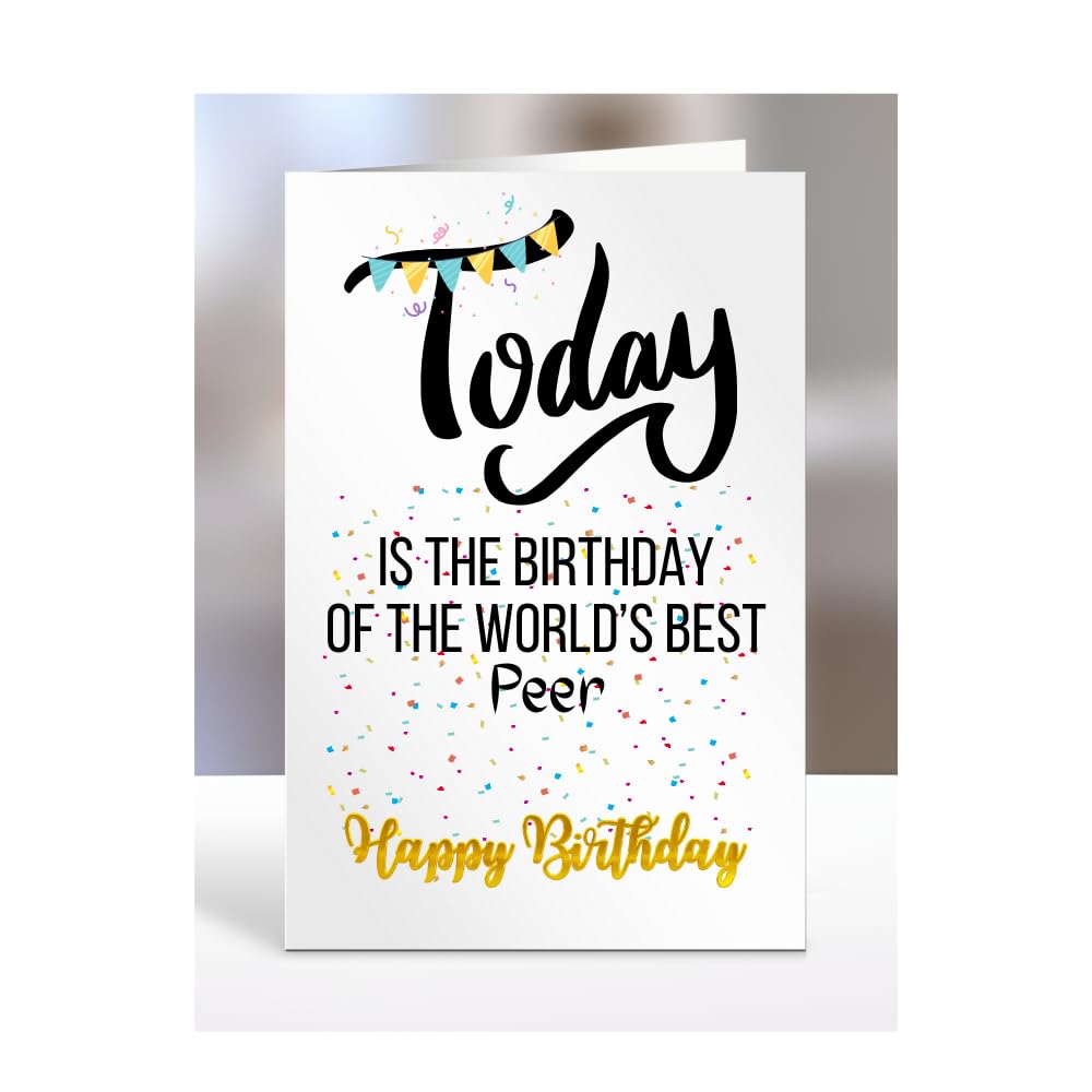 MIPOMALL The Worlds Best Peer, men, women, him, her, gifts or presents, happy birthday, funny, joke, silly, A5-214_169
