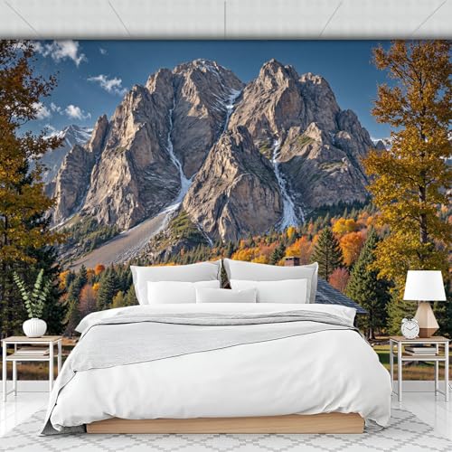 Papier Peint Panoramique Format Personnalisé Chalets 3D - 4