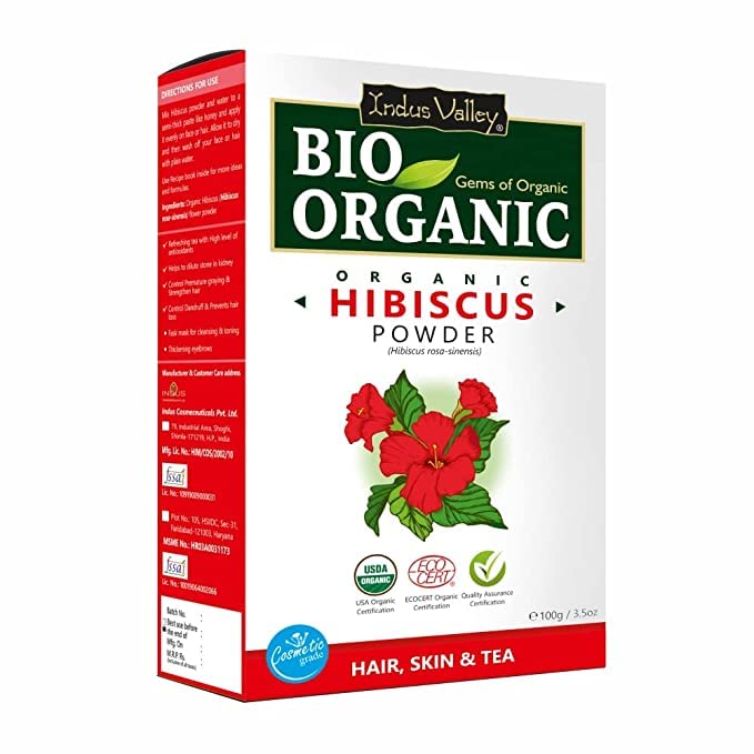ROSEVILLA Biotic Natural Hibiscus Flower Powder - Gudhal Powder for hair - 100g