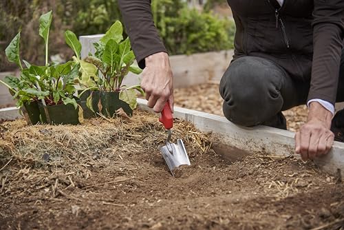 Corona CT 3314 Premium Stainless Steel ComfortGEL Garden Trowel, 13.5" Overall Length, Handle Length 7", Red