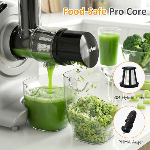 Image of Sunvivi 4-in-1 Multifunctional Stand Mixer, Electric Dough Mixer with 5.3 Quart Stainless Steel Bowl, Electric Stand Mixer for Baking & Home Cooking, with Meat Grinder, Juice Blender & Salad Maker