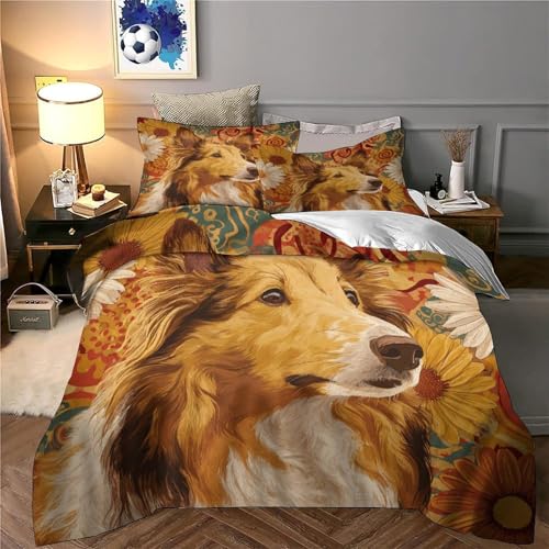 Housse de couette chien 3D King en microfibre premium chic - 6