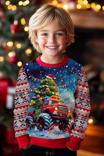 Ddsol Toddler Boys Girls Christmas Sweatshirts Kids Ugly Xmas Pullover Funny 3D Sweater Fleece Warm Tops 4-11 Years 2 Ddsol Toddler Boys Girls Christmas Sweatshirts Kids Ugly Xmas Pullover Funny 3D Sweater Fleece Warm Tops 4-11 Years - Image 3