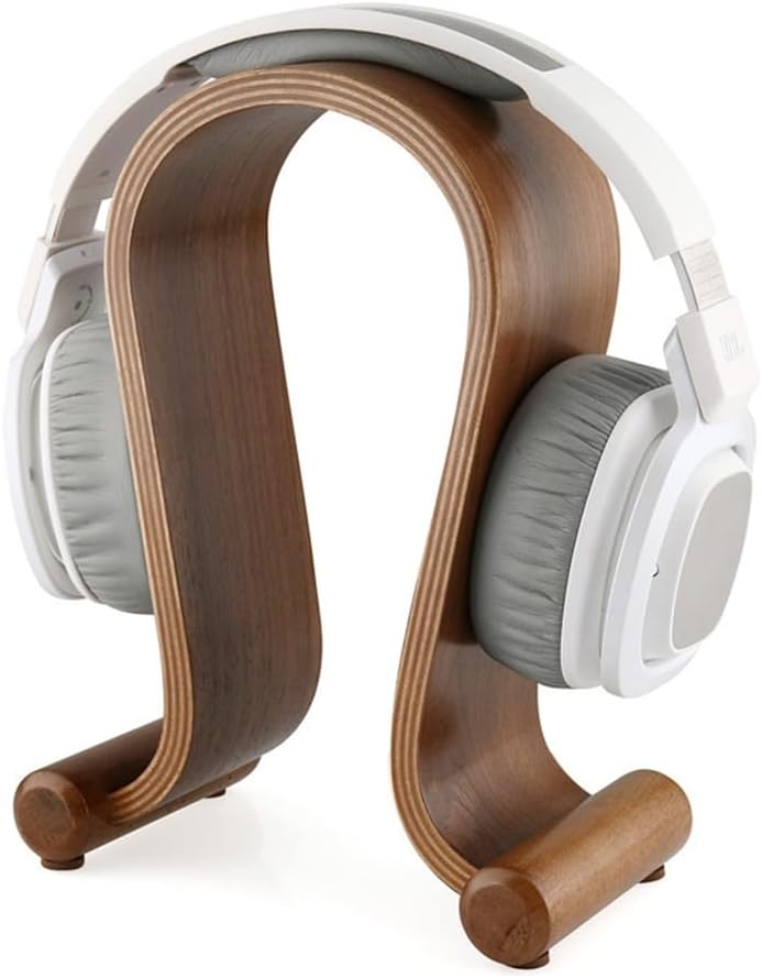 Wood Headphone Stand, Headphones Hanger Holder Mount, Gaming Headphones Display, Stylish Desk Headset Holder Easy Install Easy to Use