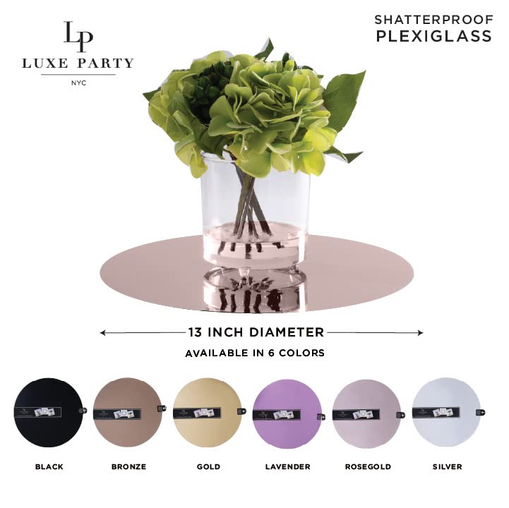 LUXE PARTY 12 Pack Plato Decorativo Redondo 13 in miniatura 5