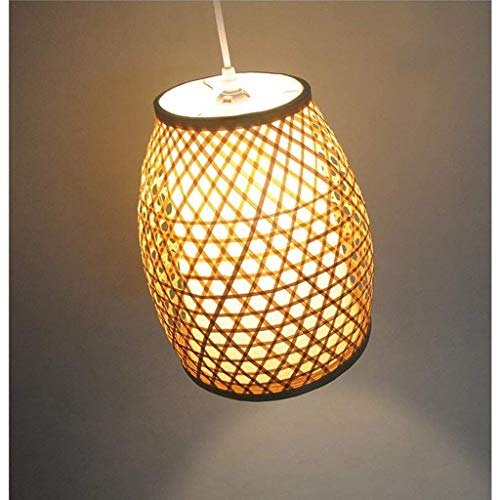 Lustre en Bambou Style Chinois Plafonnier Cage à Oiseaux Culot E27