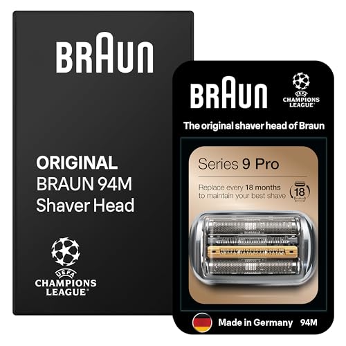 Braun Series 9 Rasoio Elettrico Barba Testina Di Ricambio ORIGINALE, Testina Rasoio Elettrico Barba Braun Serie 9 Pro, Parte Di Ricambio, 94M, Argento